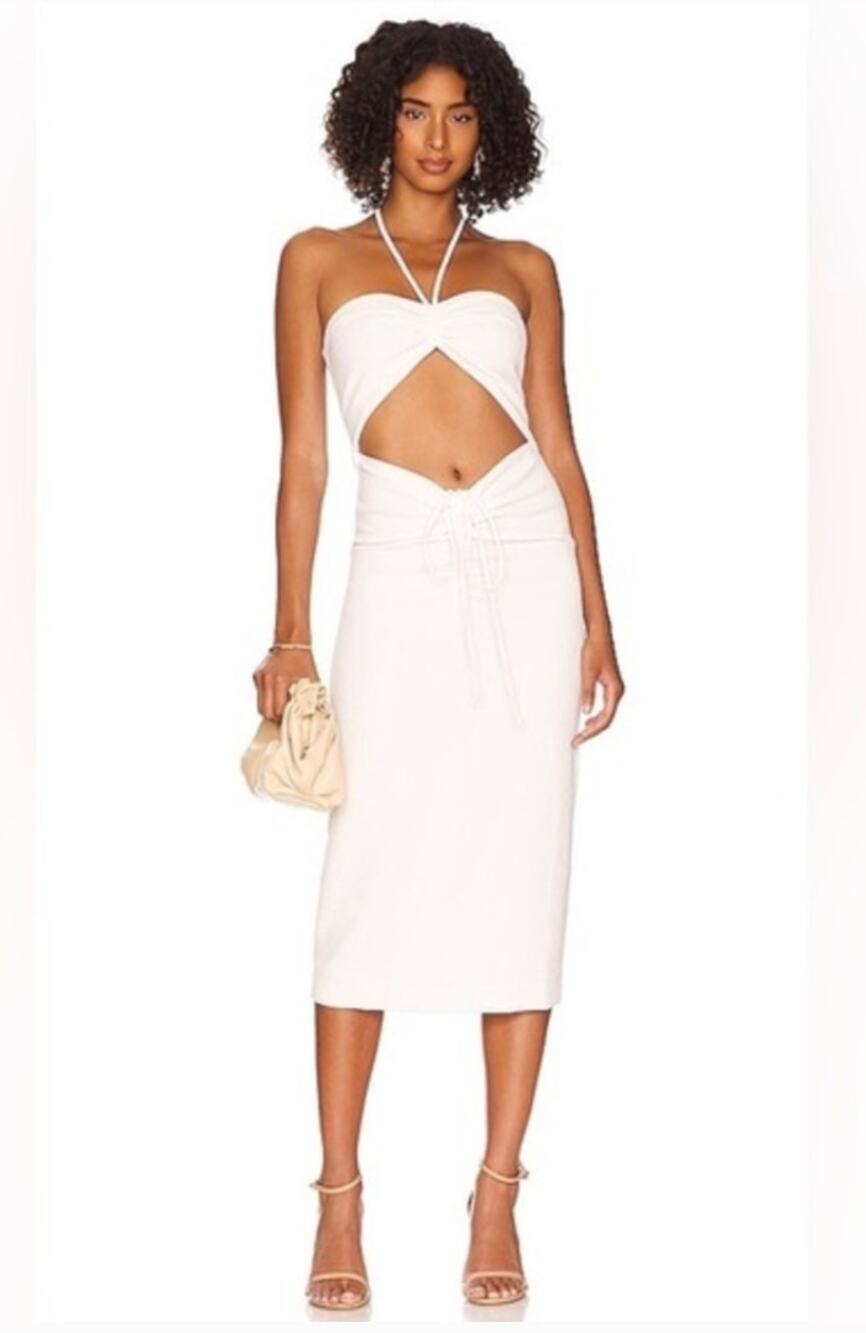NBD Revolve Aviva Midi‎ Dress in Ivory XS